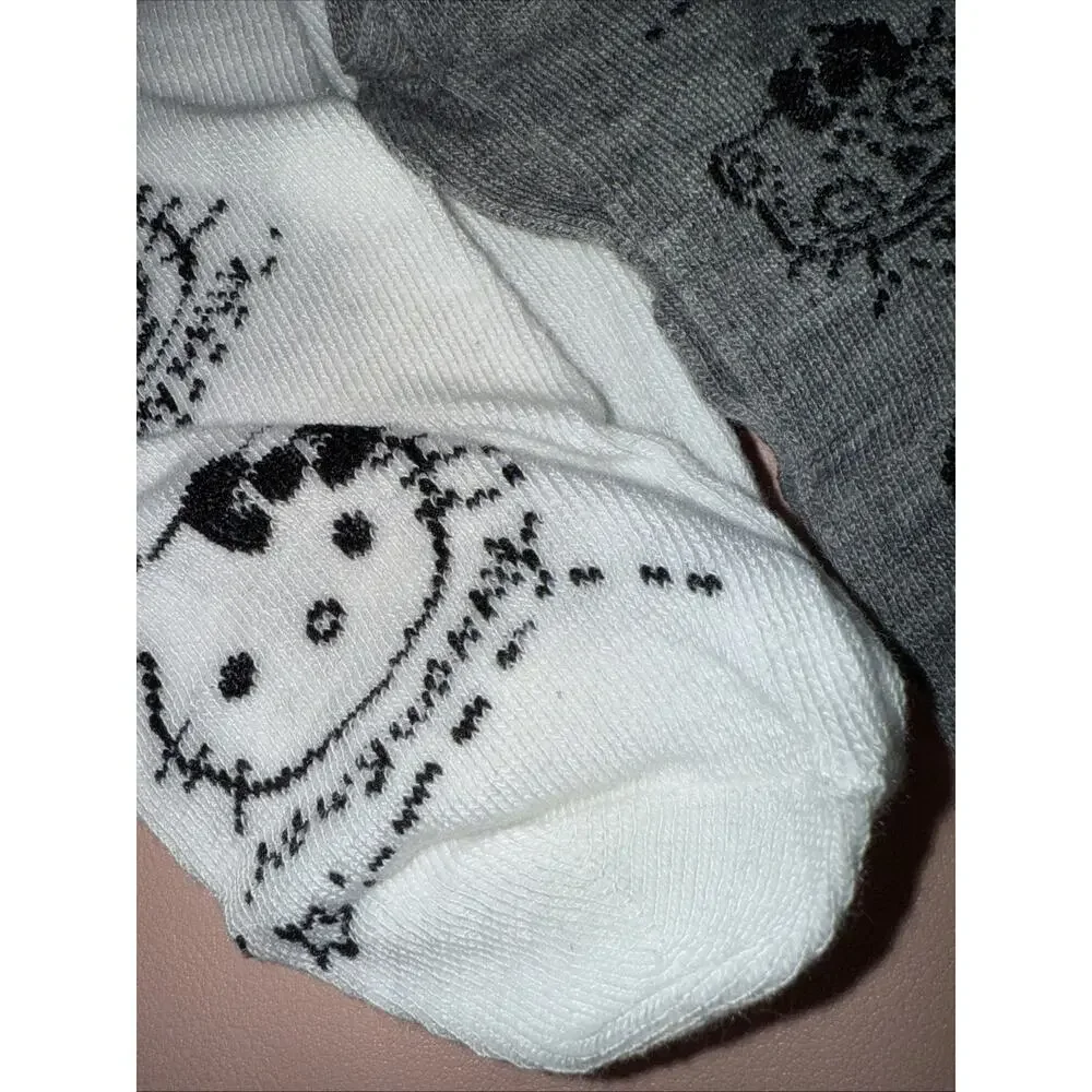 Set Of Three Pairs Women’s Black, Gray, White Hello Kitty Crew Socks